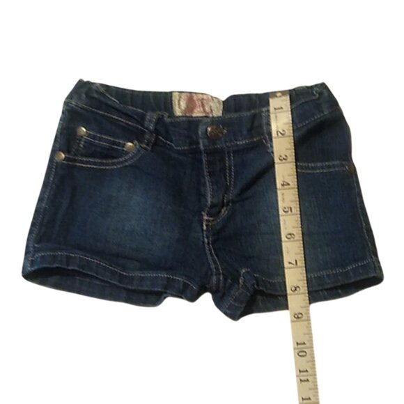 BEVERLY HILLS PRINCESS, JEAN SHORTS, COLOR: BLUE, SILVER, SIZE:4 - Picture 9 of 11